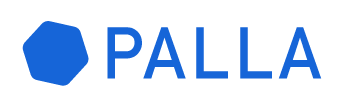 Palla logo in blue